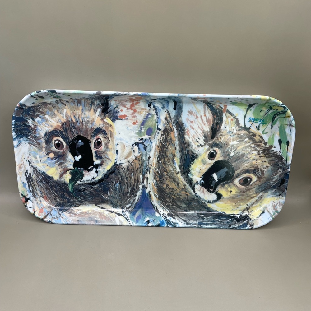 VTG Mebel Koala Bears Melamine Serving Tray Made In Italy Hale Imports 11x5.5”